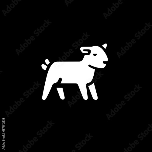 Innovative minimalist logo design featuring a goat in negative space with a modern branding identity approach