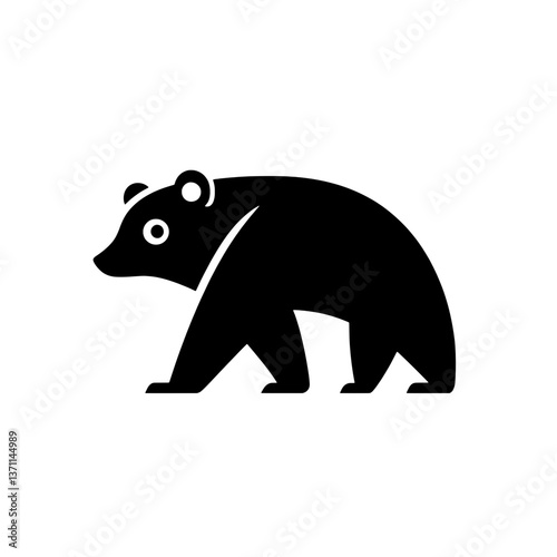 Stylized bear logo design featuring negative space and minimalist aesthetics for modern branding identity