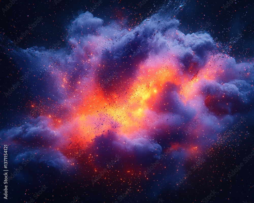 Fototapeta premium Fiery Cloud Explosion