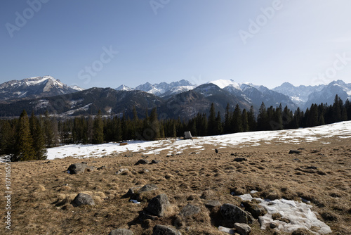 Fototapeta Naklejka Na Ścianę i Meble -  Tatra National Park and beautiful spring views.