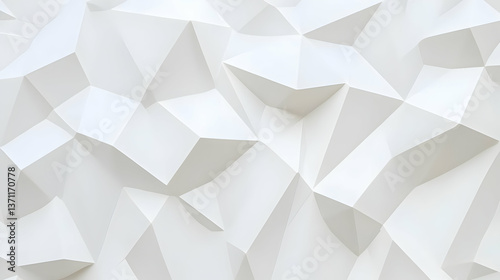 Abstract Geometric White Polygonal Pattern