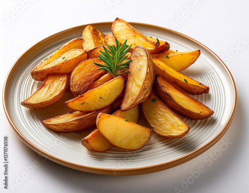 Potatoe wedges on a plate