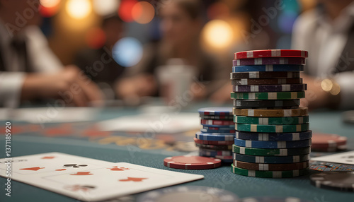 Poker Chips  Cards Casino Gambling Game