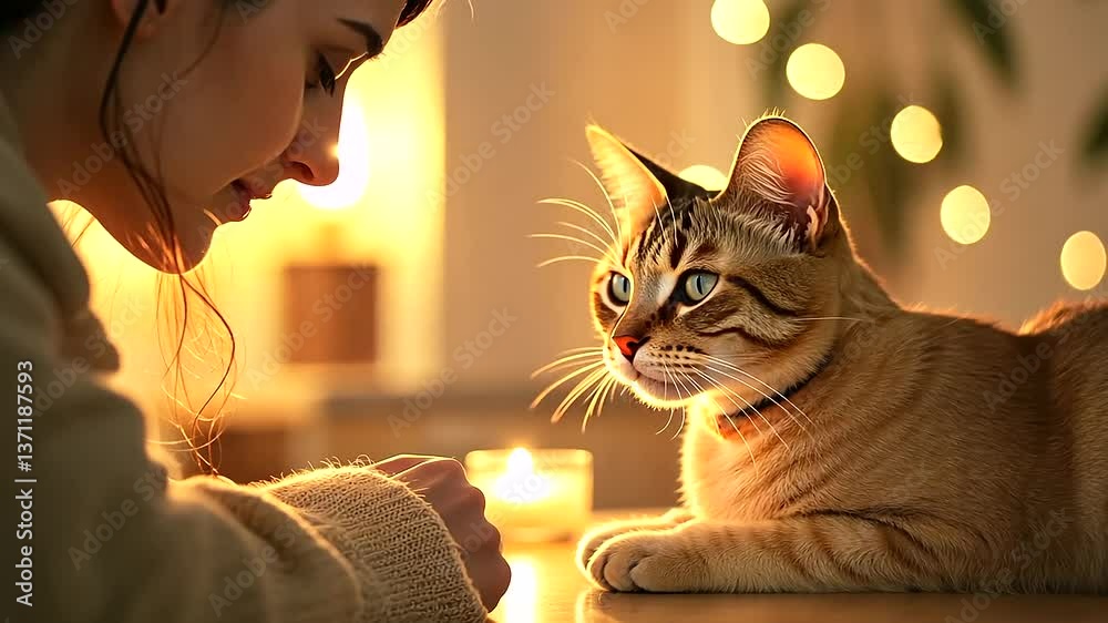 Grooming your feline friend with a brush and tissues for optimal home care.