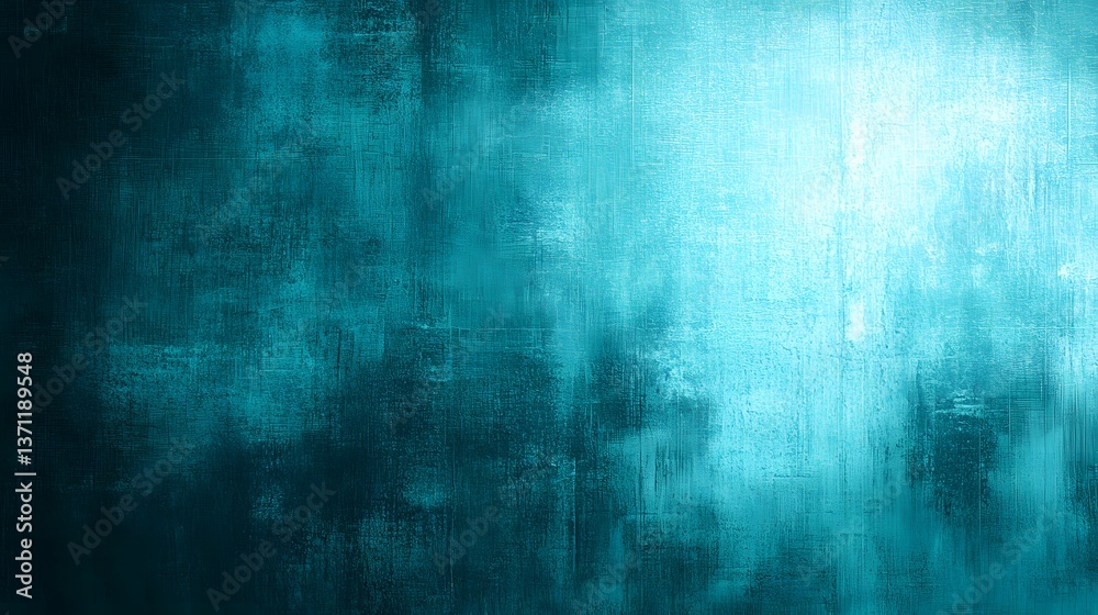 Fototapeta premium Abstract Teal Blue Grunge Texture Background, Distressed Wall Paint