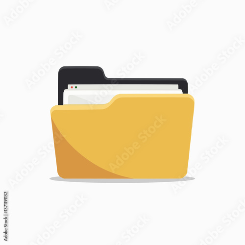Ordner mit Dokumenten, Datenverwaltung, Organisation

