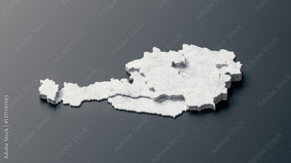 Fototapeta premium 3D illustration of Austria map