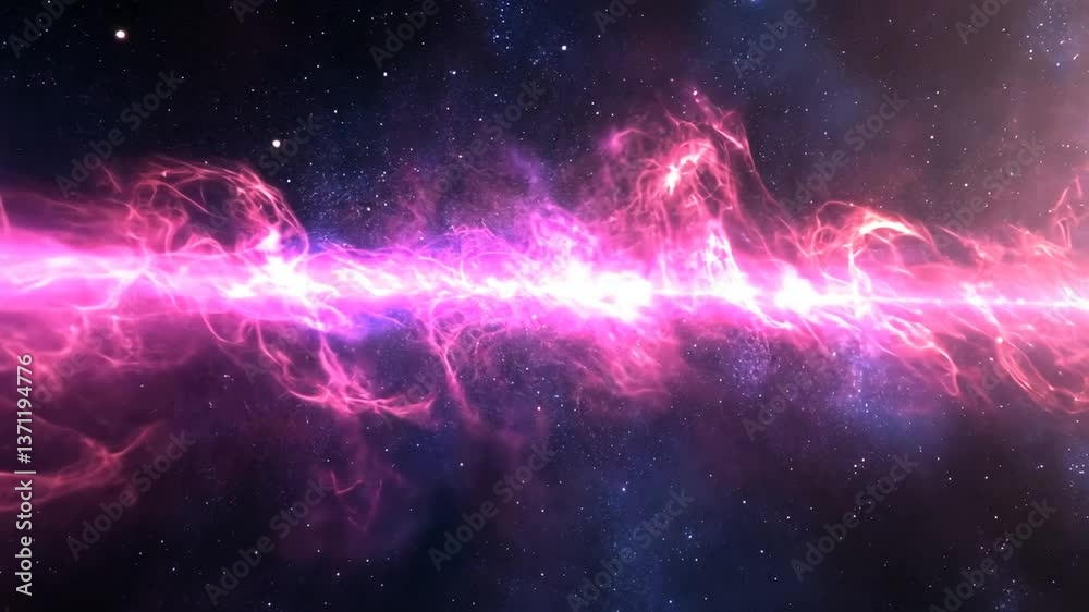 Cosmic Pink Nebula Swirling Through Deep Space With Stars Shining Generative AI Cosmic Pink Nebula Swirling Through Deep Space With Stars Shining Generative AI