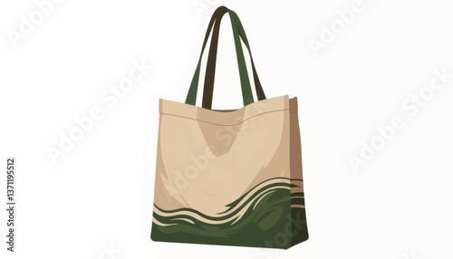 Stylish eco-friendly tote bag design, sustainable fashion concept