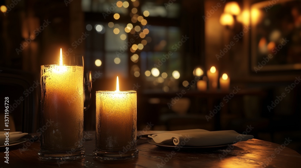 Candles on wine glasses. Table with candles and table with a table. A romantic dinner setting with a focus on the romantics. A table set with candles lifestyle and wine glasses. Candles on wine glasses. Table with candles and table with a table. A romantic dinner setting with a focus on the romantics. A table set with candles lifestyle and wine glasses.