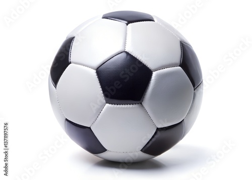 Wallpaper Mural Soccer Ball Close-up: Capturing the iconic design and texture of a classic soccer ball, ready for action and showcasing the passion for the sport. Torontodigital.ca