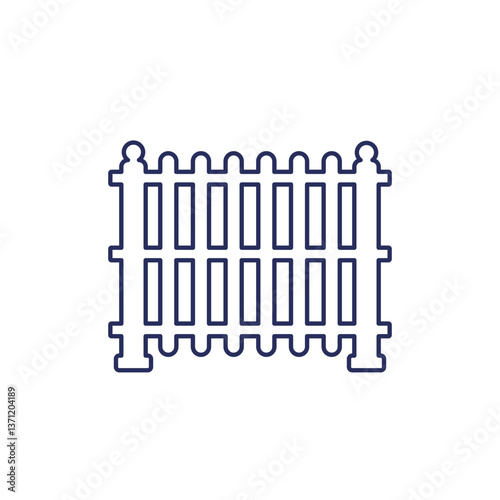 fence line icon on white
