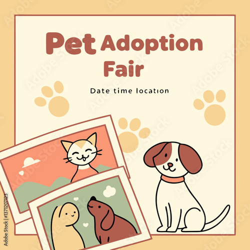 Pet adoption fair event poster