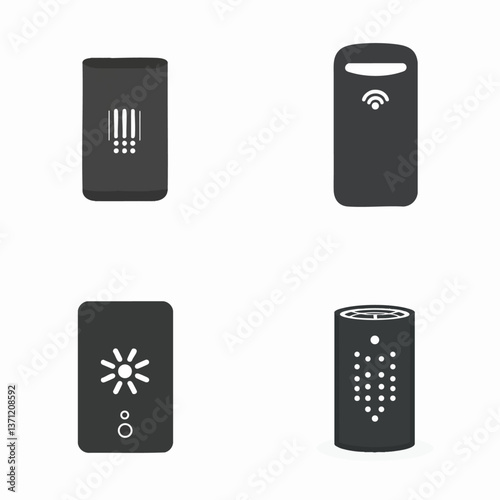Air purifier vector icon, clean indoor environment, allergen-free space