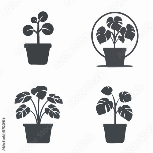 Plant parent vector icon, indoor gardening, houseplant care