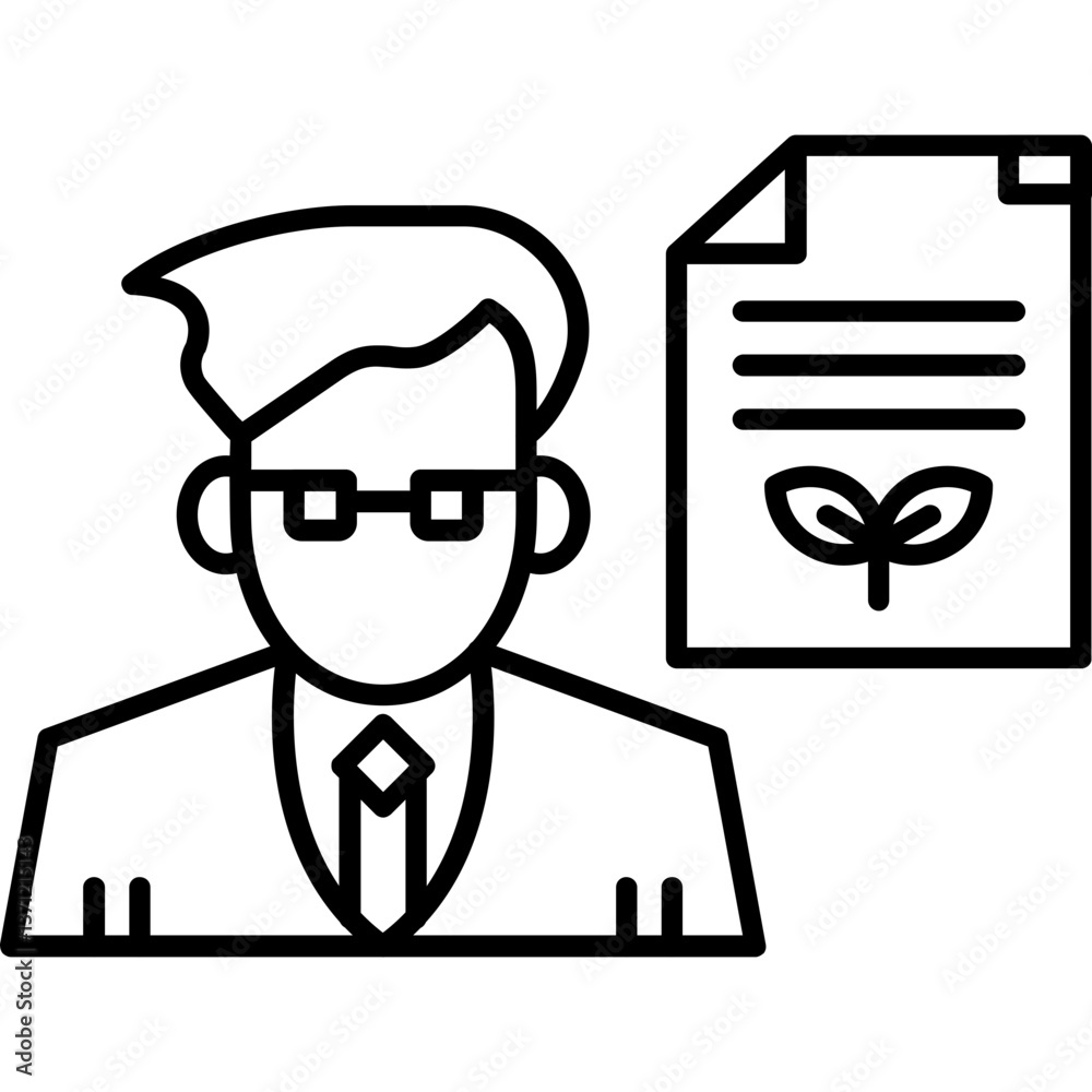 Environmental Scientist Icon Environmental Scientist Icon