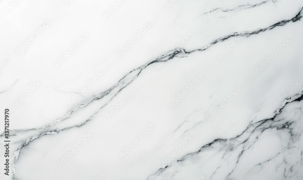 Obraz premium Elegant white marble texture with subtle grey veins creates a sophisticated and clean background.