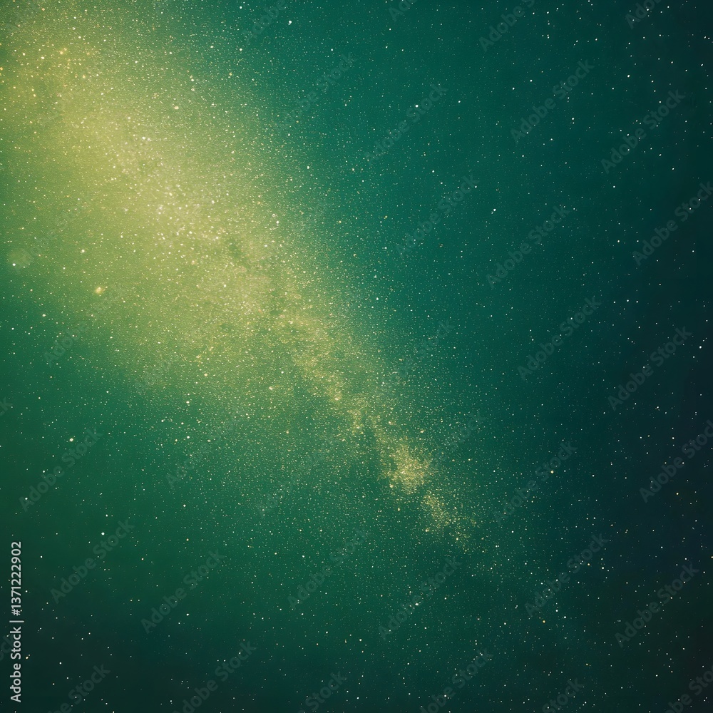 Obraz premium Stunning Green Galaxy Nebula Cosmic Background