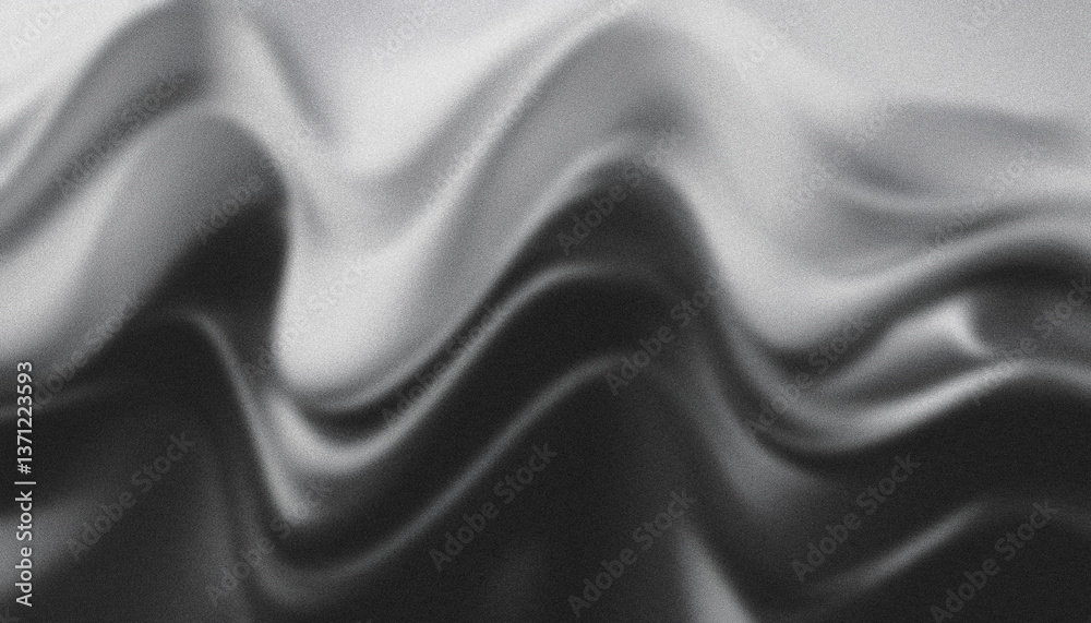 Obraz premium Black and white gradient creating soft waves background