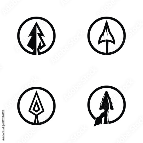 Free Download Vintage Retro Rustic Native Arrowhead Spear for Arrow Hunting Hipster Logo Design - GFXLoad