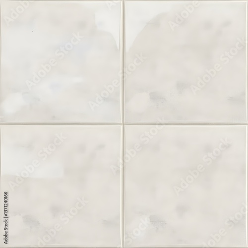 Minimalist Tile Design: A contemporary composition of four white tiles, seamlessly arranged to create a smooth surface, showcasing minimalist aesthetics and design principles.