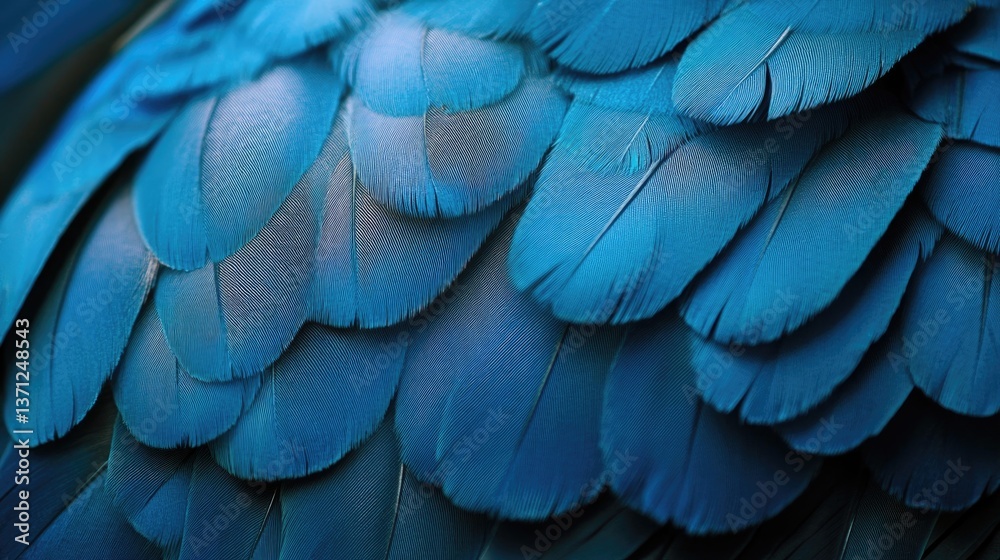 Fototapeta premium Macro photo of a blue feather pigeon texture