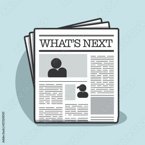 Newspaper Front Page with “What’s Next?” Headline