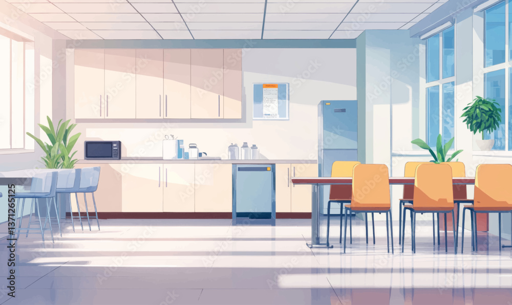 an interior of a respite hub or break room for healthcare workers