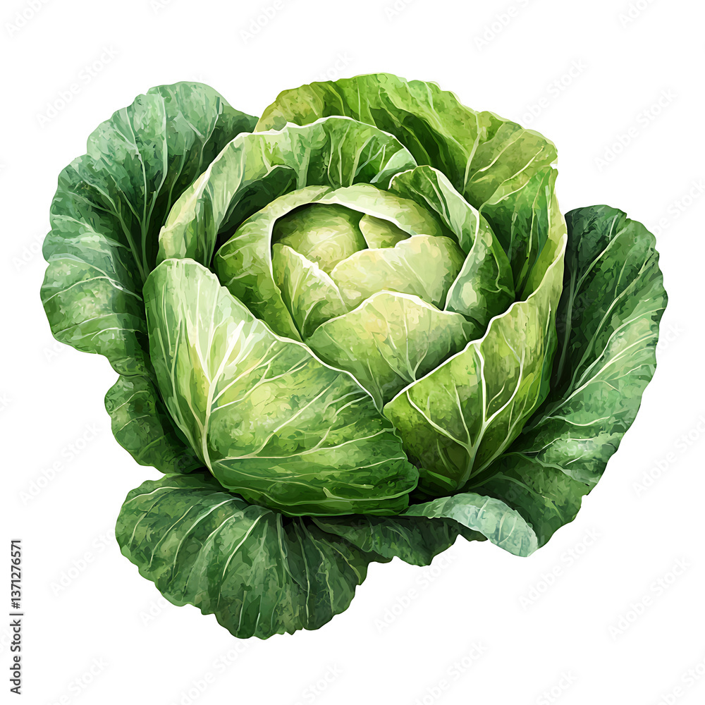 Obraz premium Cabbage clipart isolated on white background.PNG