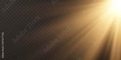 Bright flash effect with rays. Light light blur effect. Vector illustration