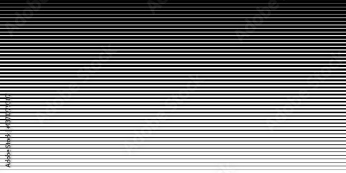Horizontal speed line halftone pattern thick to thin. Vector illustration