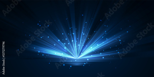 Glowing lights effect on transparent bakground. Abstract flare light rays. Vector illustration