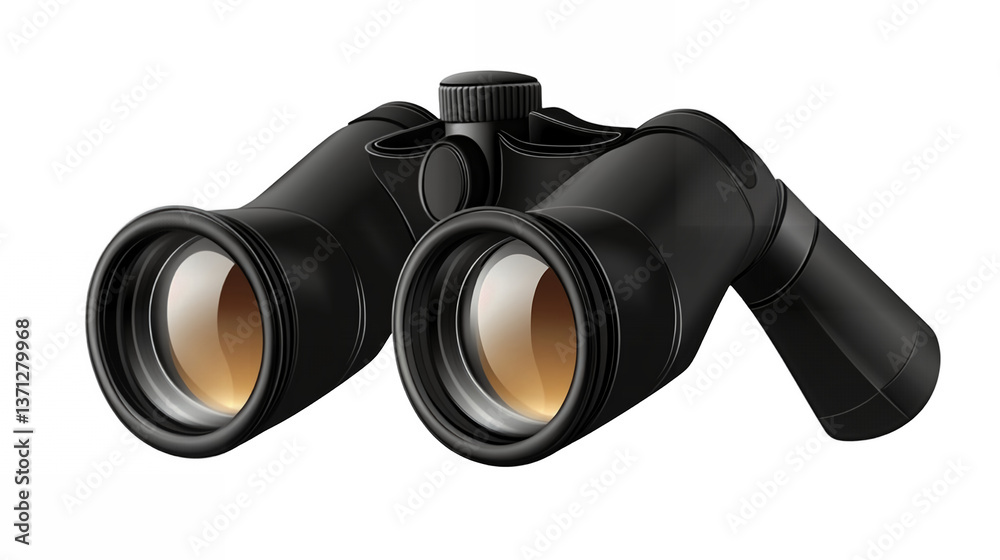 A set of high-quality binoculars with a smooth rubber grip isolated on a transparent background A set of high-quality binoculars with a smooth rubber grip isolated on a transparent background