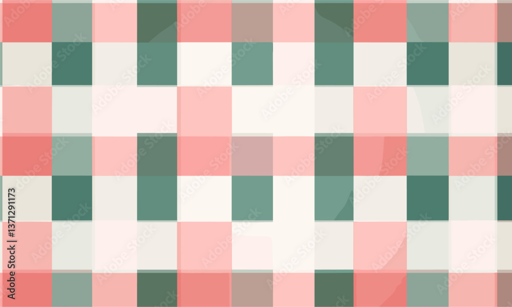 Colorful geometric pattern with red and green checkered squares - vector Colorful geometric pattern with red and green checkered squares - vector