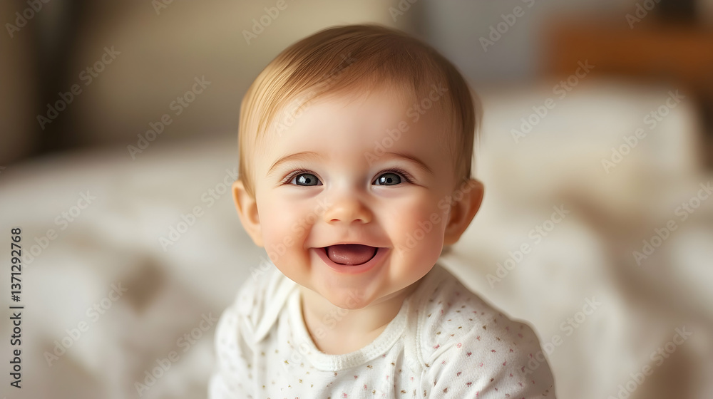 Portrait of Happy Cute Baby Portrait of Happy Cute Baby