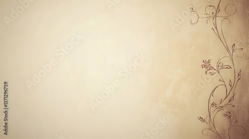 Elegant floral design against a textured and warm neutral colored background