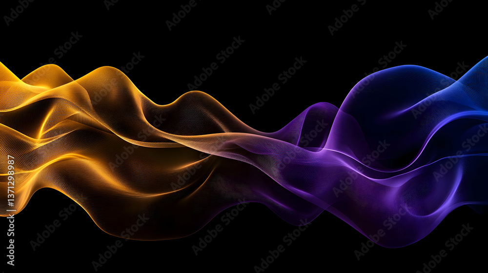 Naklejka premium Abstract Gradient Waves