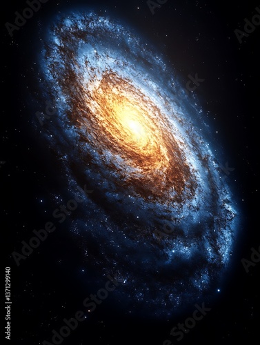 Spiral Galaxy in Deep Space (4)