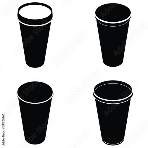 Tall Cup Silhouette Set