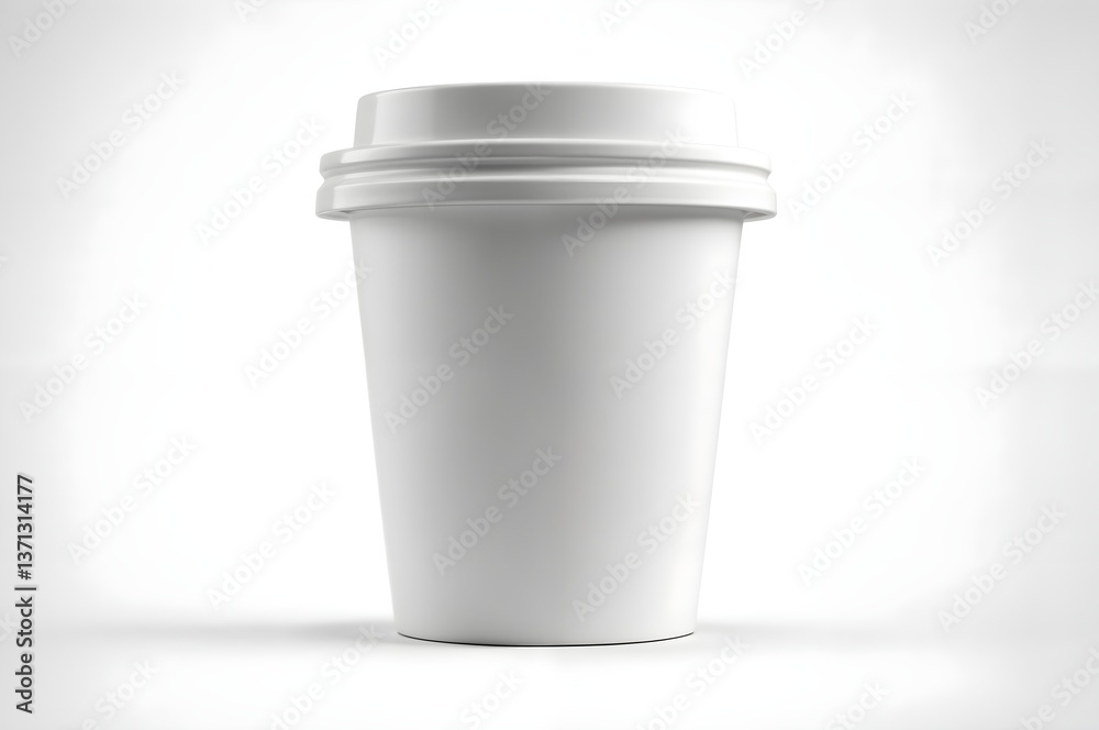 Takeaway Coffee Cup Mockup with Minimal White Paper Design Takeaway Coffee Cup Mockup with Minimal White Paper Design