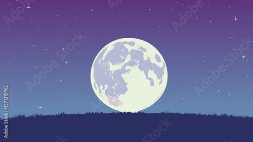 landscape with moon 
