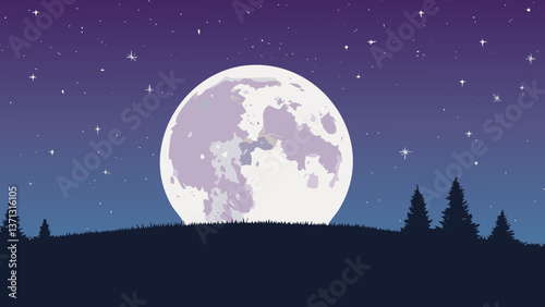 landscape with moon 
