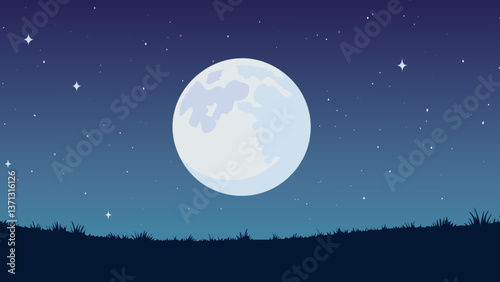 landscape with moon 