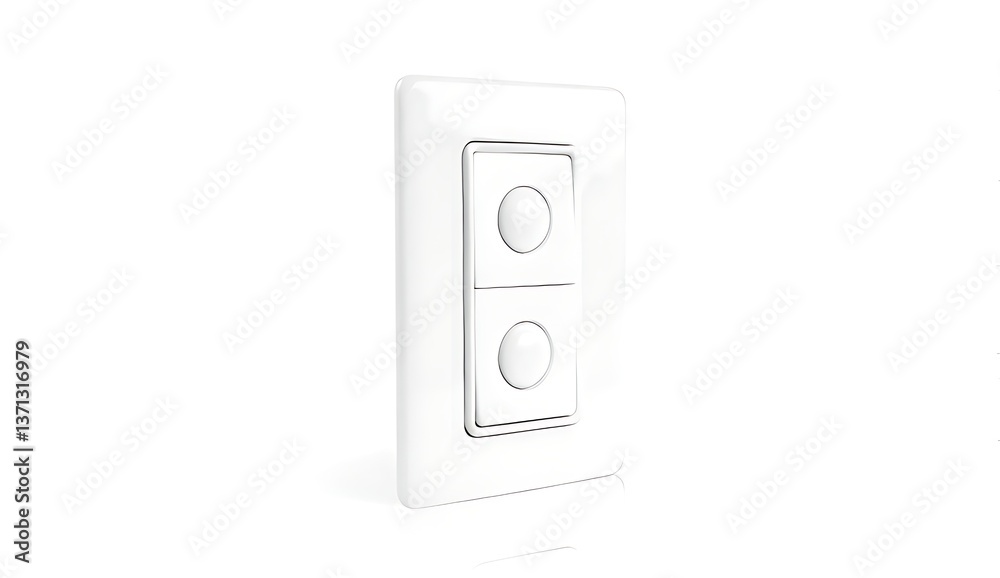 Modern White Double Toggle Light Switch Clean Minimalist Design Sleek and Simple Wall Plate for Home Modern White Double Toggle Light Switch Clean Minimalist Design Sleek and Simple Wall Plate for Home