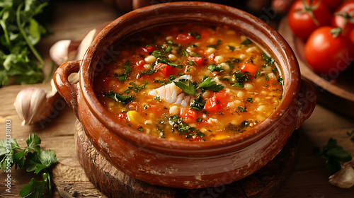 fanesca soup with grains photo