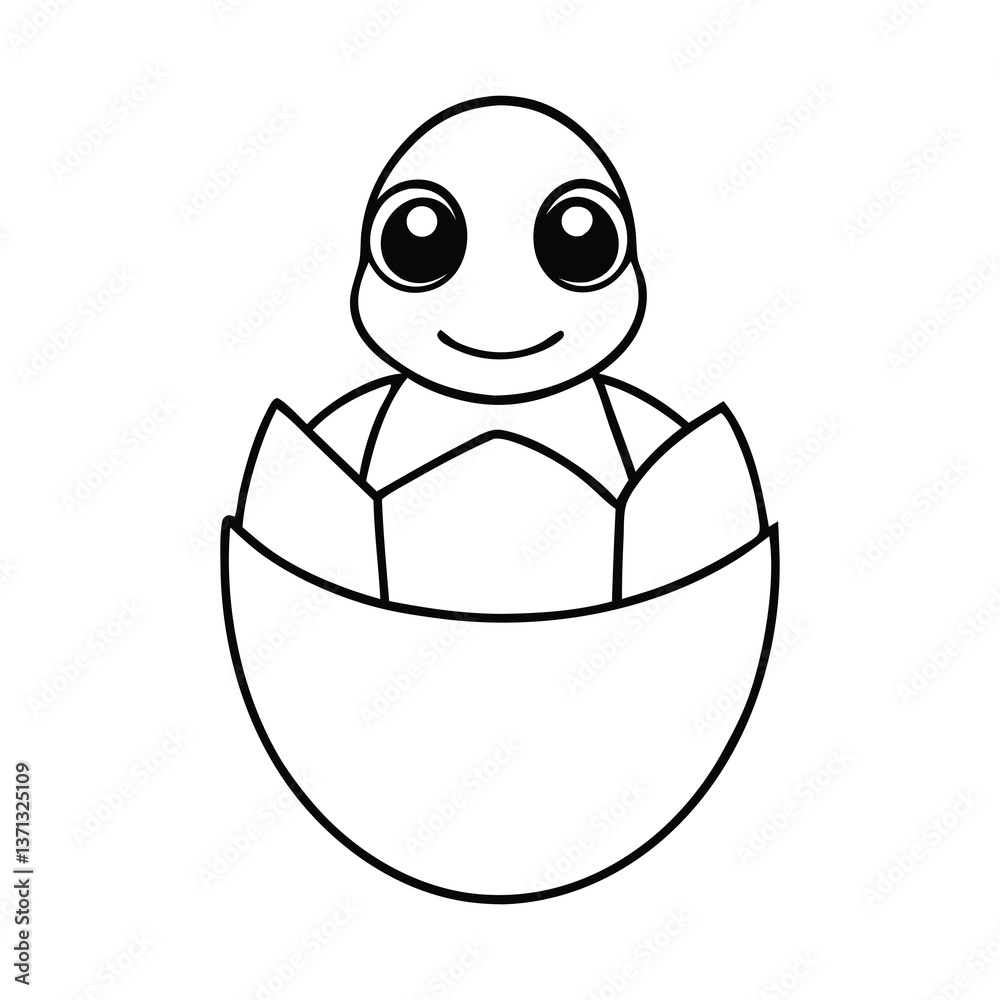 Obraz premium funny easter egg coloring book