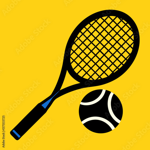 tennis racket and ball
