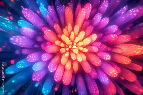 A burst of bright, neon col