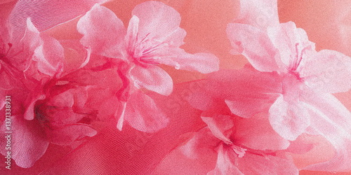 Close up of pink flowers with soft petals and a delicate texture forming an elegant floral pattern