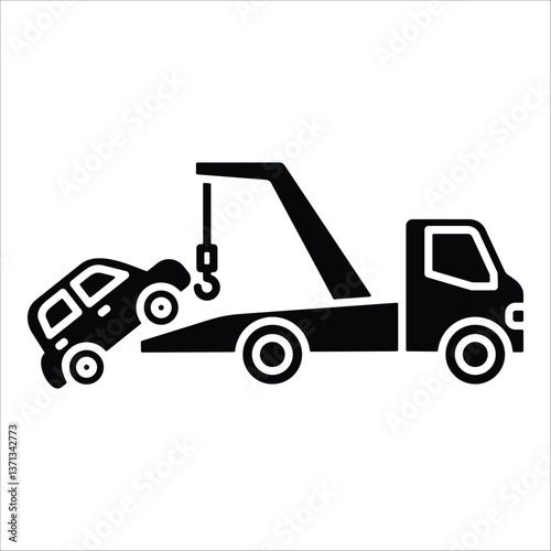 Tow Truck  Icon Element For Design